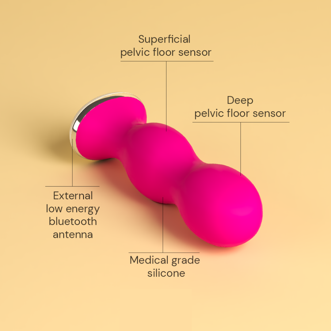 PERIFIT - Kegel exerciser - Pelvic floor coach with app: Pink