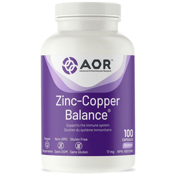 AOR - Zinc Copper Balance - 100 Caps