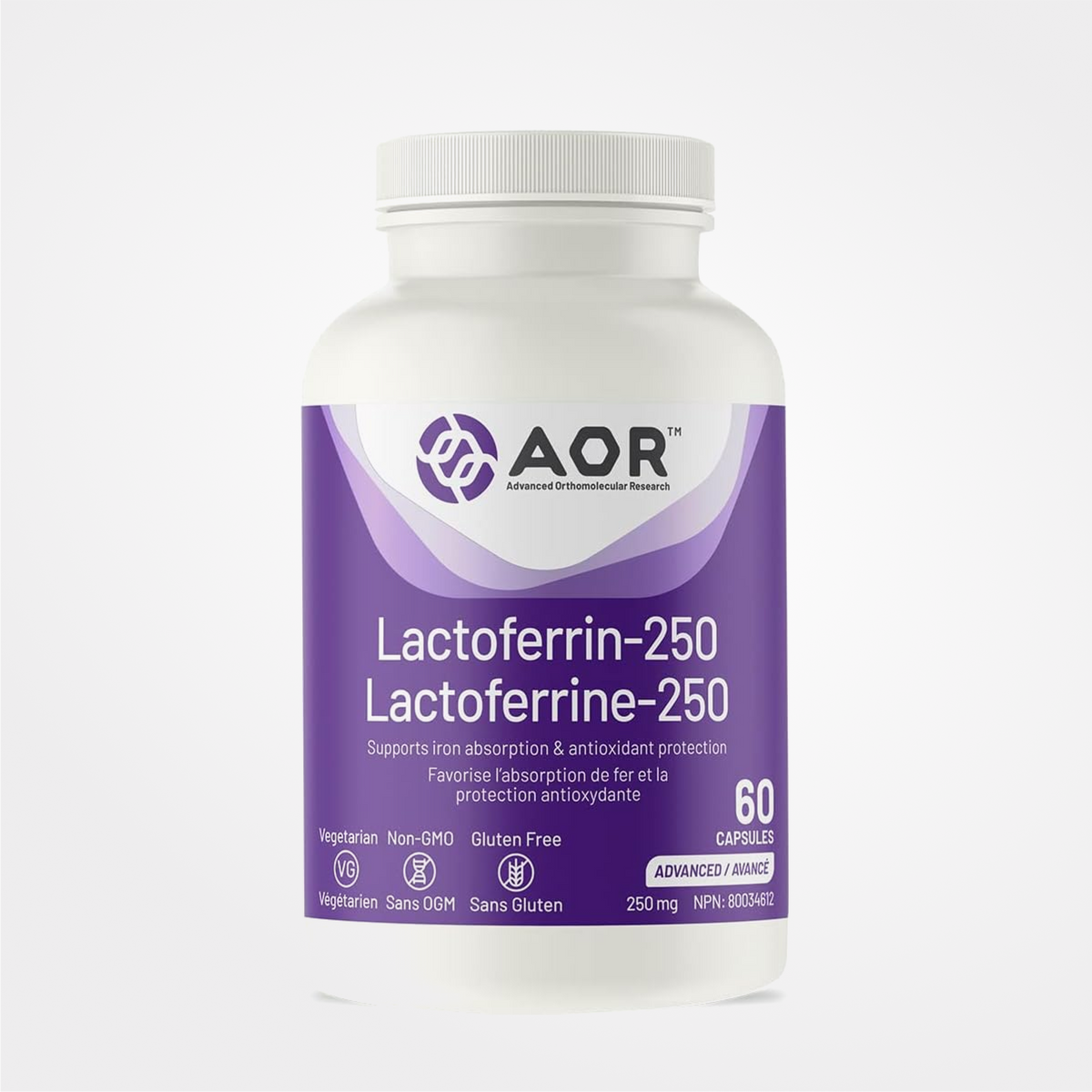 AOR - Lactoferrin-250 - 60 Caps