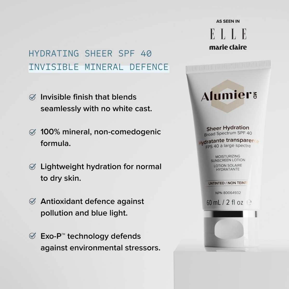 Alumier Sheer Hydration Broad Spectrum SPF 40 (Untinted)