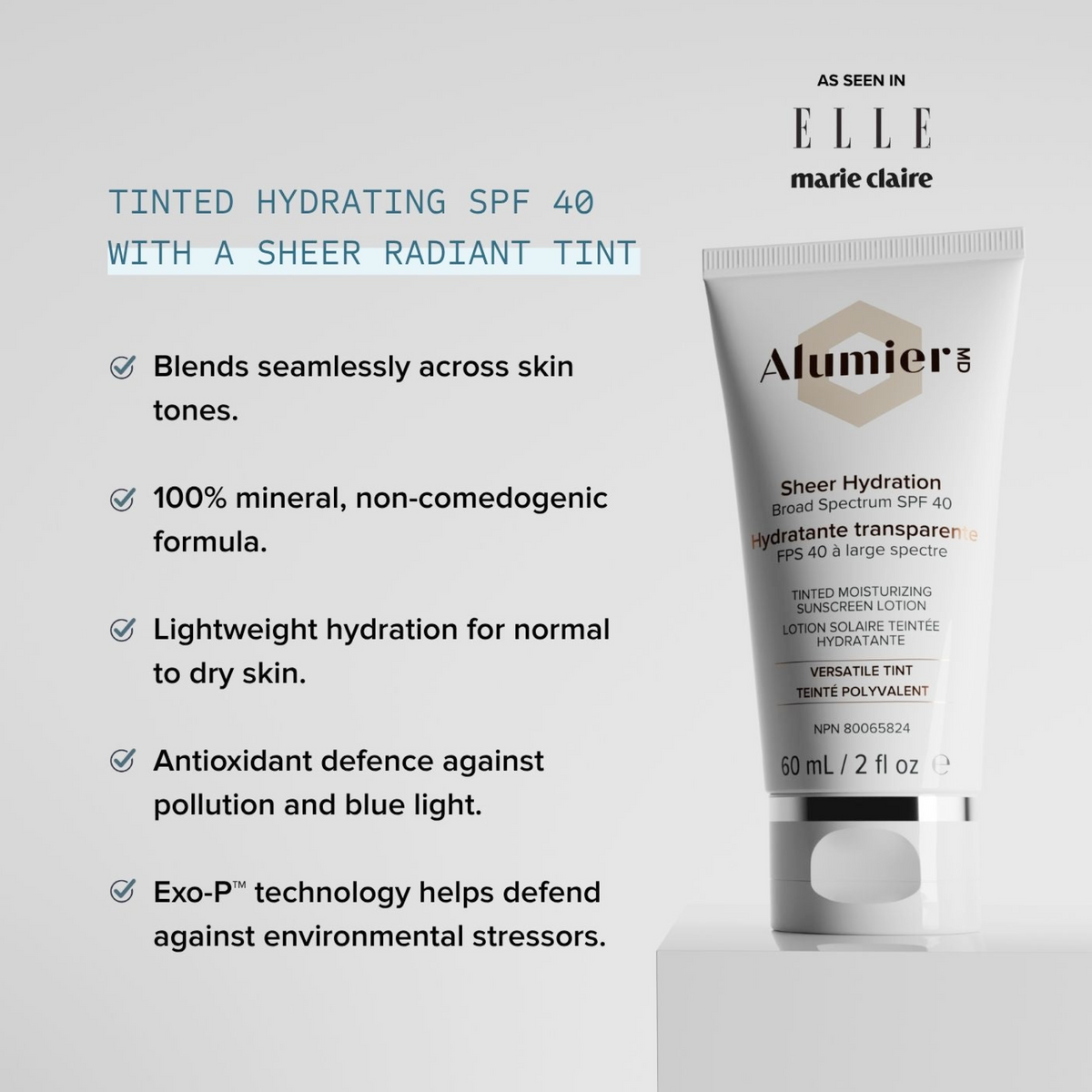 Alumier Sheer Hydration Broad Spectrum SPF40 (Versatile Tint)