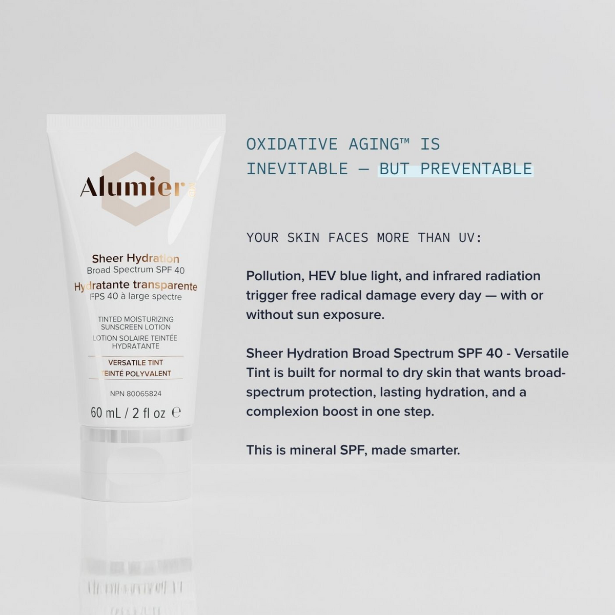 Alumier Sheer Hydration Broad Spectrum SPF40 (Versatile Tint)